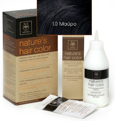 Apivita Nature's Hair Color 1.0 Mαύρο 50ml