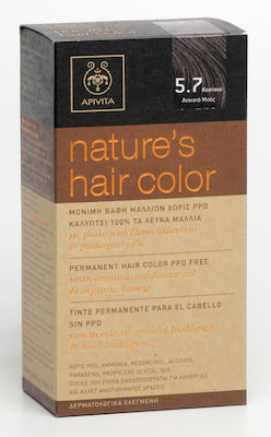 Apivita Nature's Hair Color 5.7 Καστανό Ανοικτό Μπεζ 50ml