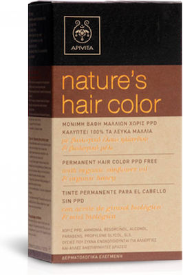 Apivita Nature's Hair Color Set Hair Dye no Ammonia 6.7 Blonde Dark Beige 50ml