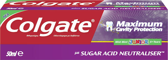 Colgate Maximum Cavity Protection Pastă De Dinți Pentru Copii Pentru 6+ Ani Cu Aromă De Mentă 50ml
