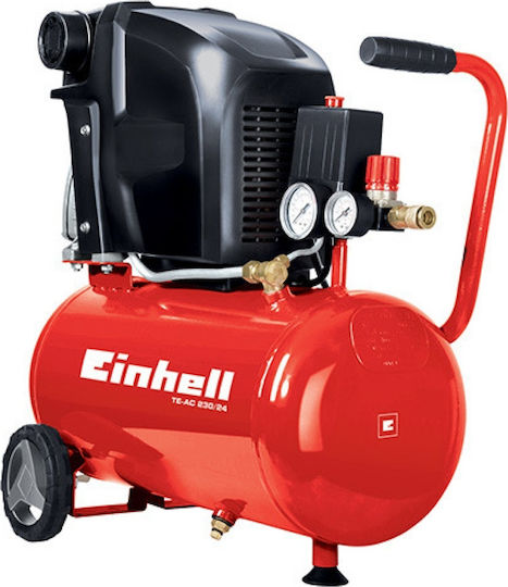 Einhell TE-AC 230/24 Luftkompressor 94dB mit Leistung 2hp und Lufttank 24Es 4010460