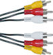 Powertech Cable 3x RCA male - 3x RCA male 5m (CAB-R006)