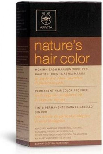 Apivita Nature's Hair Color Βαφή Μαλλιών Χωρίς Αμμωνία 6.0 Ξανθό Σκούρο 50ml