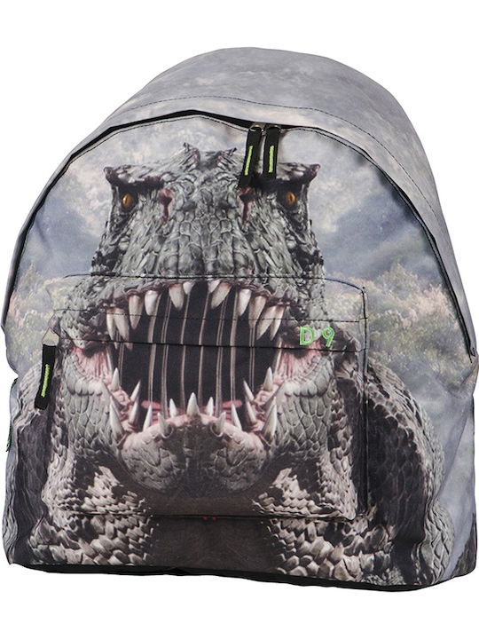 Deck 9 Life Dinosaurus School Bag Backpack Elementary, Elementary Gray 20Liters