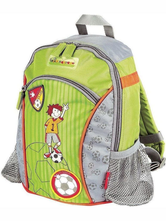 Sigikid Football player School Bag Backpack Kindergarten Green with Water bottle holder