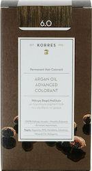 Korres Argan Oil Advanced Colorant Set Vopsea de par fără amoniac 6.0 Blond închis Natural 50ml