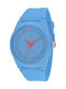 Q&Q Watch with Blue Rubber Strap VR48J008