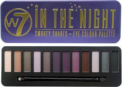 W7 Cosmetics In the Night Eye Shadow Palette in Solid Form Smokey Shades 15.6gr