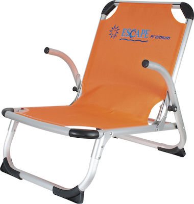 Escape Small Chair Beach Aluminium with High Back Orange Waterproof 67x53x67cm.