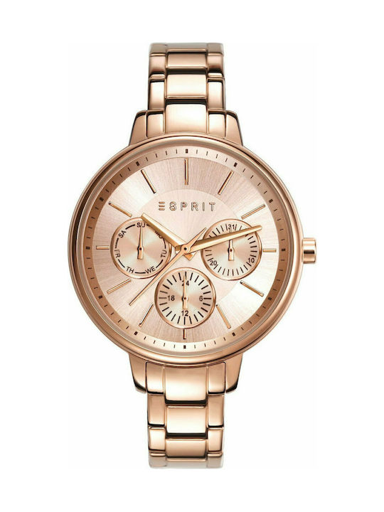 Esprit Uhr mit Rose Gold Metallarmband ES108152003