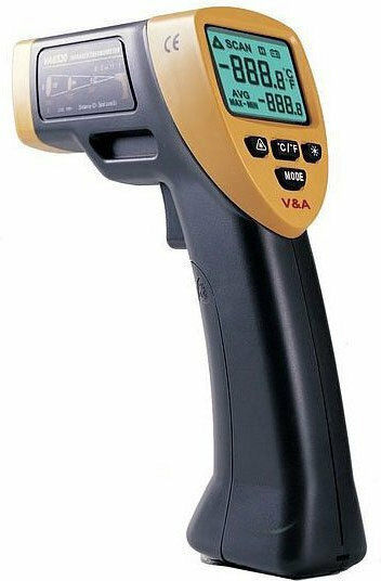 V&A VA6530 Termometru cu infraroșu pentru temperaturi de la -20°C până la 537°C cu Raport de Distanță 12:1