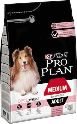 Purina Pro Plan OptiDerma Medium Adult 3kg Dry Food for Adult Dogs of Medium Breeds with Salmon and Rice