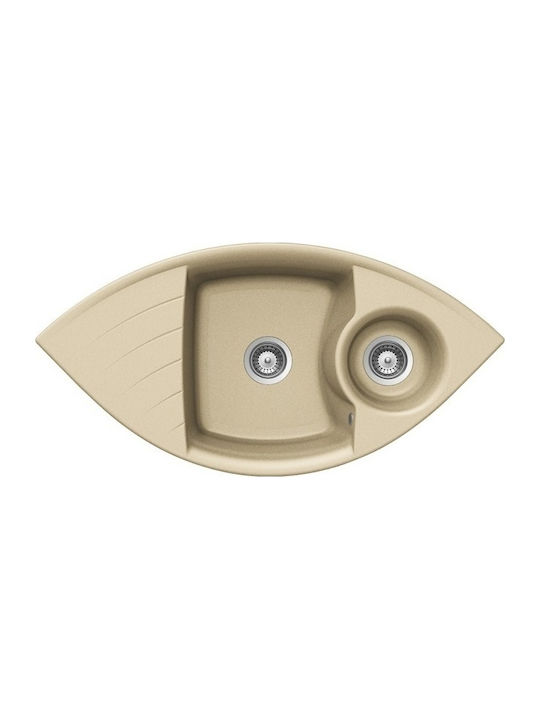 Macart C-150 Drop-In Corner Kitchen Sink made o...
