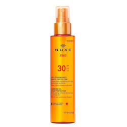 Nuxe Sun Tanning Oil Waterproof Sunscreen Oil Face and Body SPF30 in Spray 150ml