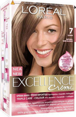 L'Oreal Paris Excellence Cream Colour Set Haarfarbe 7 Blonde 48ml