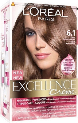 L'Oreal Paris Excellence Cream Colour 6.1 Ξανθό Σκούρο Σαντρέ 48ml