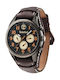 Timberland Watch Chronograph Battery with Brown Leather Strap TBL14477JSU02