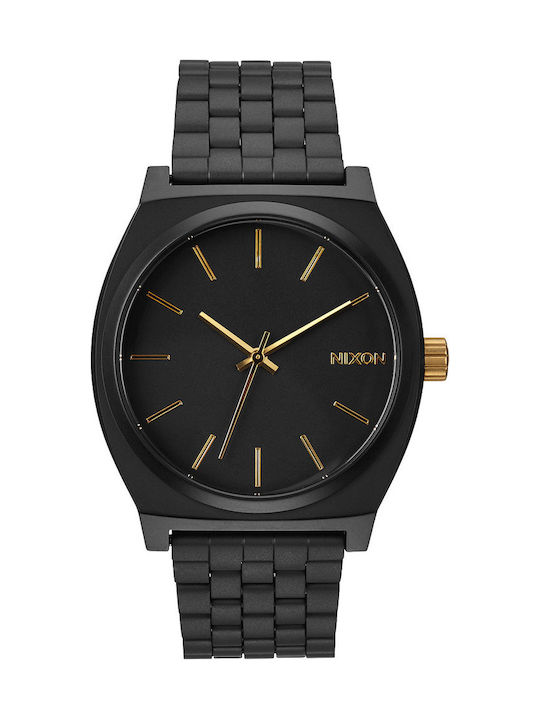 Nixon Ανδρικό Ρολόι 37mm Μπαταρίας με Μαύρο Μετ...