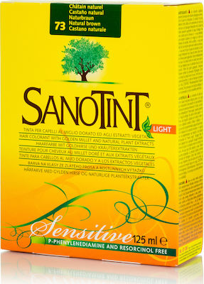 Sanotint Light Set Vopsea de Păr fără amoniac 73 Castan natural 125ml