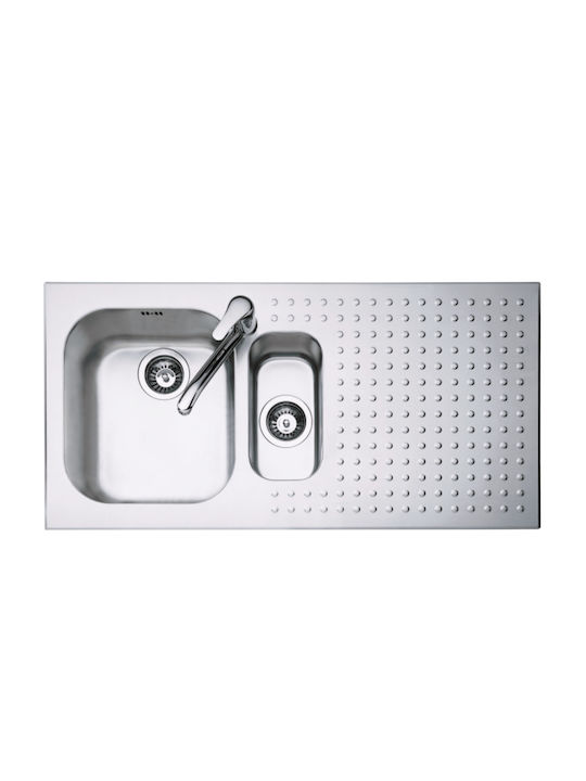 Macart Barazza Select D-150 Drop-In Sink Left Inox Satin W100xD50cm Silver
