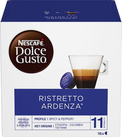 Nescafe Κάψουλες Espresso Dolce Gusto Ristretto Ardenza Συμβατές με Μηχανή Dolce Gusto 16caps