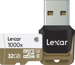 Lexar Professional 1000x microSDHC 32GB Klasse 10 U3 UHS-II mit USB-Lesegerät