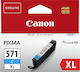 Canon CLI-571XL Μελάνι Εκτυπωτή InkJet Κυανό (0332C001)