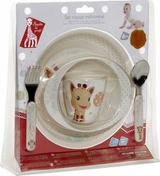Sophie La Girafe Melamine Baby & Kids Feeding Set 5 Pieces