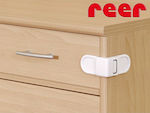 Reer Cabinet & Drawer Protector with Sticker made of Plastic in White Color 4εκ. 1pcs