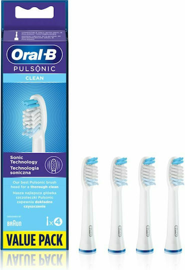 Oral-B Pulsonic Clean Electric Toothbrush Replacement Heads Value Pack 852544 4pcs