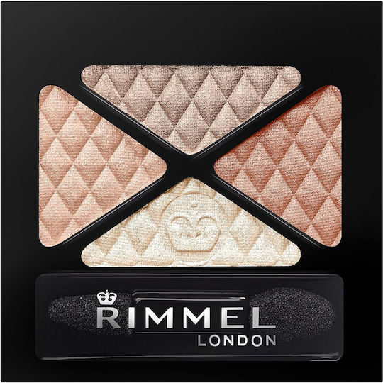 Rimmel Glam Eyes Quad Lidschatten Palette mit Gepressten Puder Augenlidfarben in Gepresster Form 4.2gr