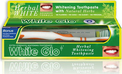 White Glo Herbal White 150ml + Οδοντόβουρτσα