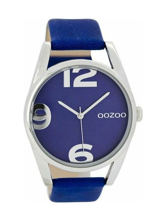 Oozoo Watch with Blue Leather Strap C7273