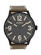 Oozoo Watch Battery with Brown Leather Strap C7403