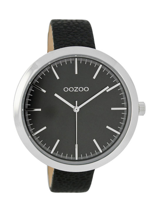 Oozoo Watch with Black Leather Strap C7558