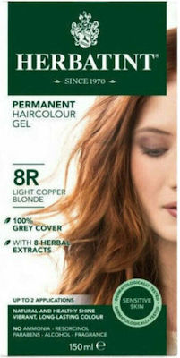 Herbatint Permanent Haircolor Gel Set Hair Dye no Ammonia 8R Blonde Light Bronze 150ml