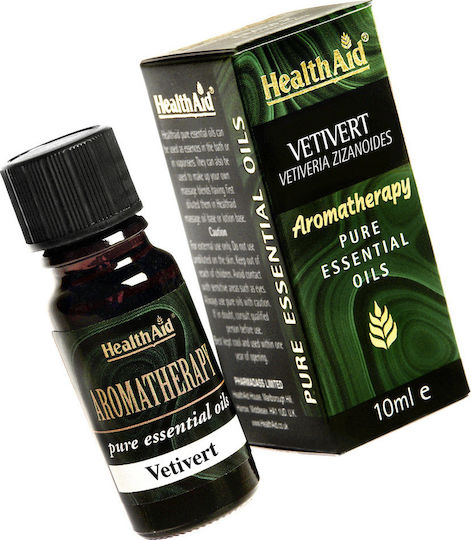 Health Aid Pure Essential Organic Essential Oil Vetivert 10ml