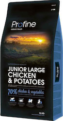 Profine Junior Large 15kg Ξηρά Τροφή για Κουτάβια Μεγαλόσωμων Φυλών με Κοτόπουλο / Πατάτες