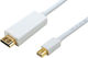 Powertech Cable mini DisplayPort male - HDMI male 2m White (CAB-DP011)