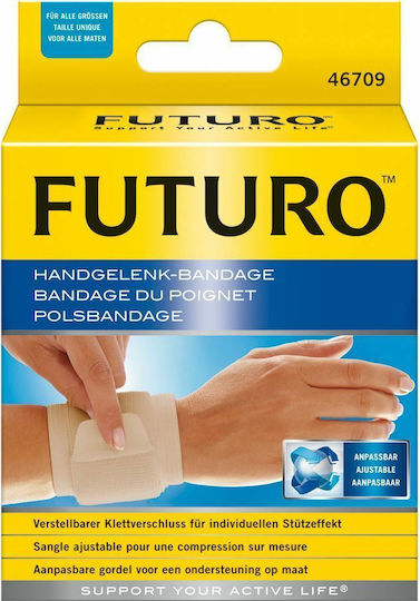 Futuro Elastic Wrist Brace with Strap in Beige Color 46709