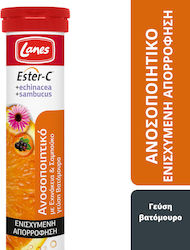 Lanes Ester-C Echinacea & Sambucus Vitamin 500mg Orange 20 eff. tabs