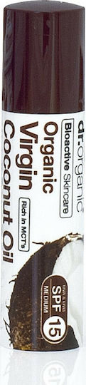 Dr.Organic Lip Balm SPF15 Καρύδα 5.7ml