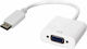 Powertech Display Port to VGA Converter DisplayPort male to VGA female White 1pcs