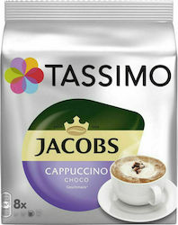 Tassimo Κάψουλες Cappuccino Jacobs Cappuccino Choco Συμβατές με Μηχανή Tassimo 8caps