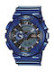 Casio G-Shock Digital Ceas Cronograf Baterie cu Albastru Curea de cauciuc