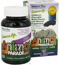 Nature's Plus Animal Parade Chewable Multi Grape 90 tabs Vitamin Grape 90 chewable tabs