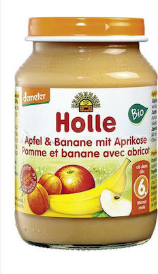 Holle Cremă de fructe Apple, Banana & Apricot Fără gluten pentru 6m+ 190gr