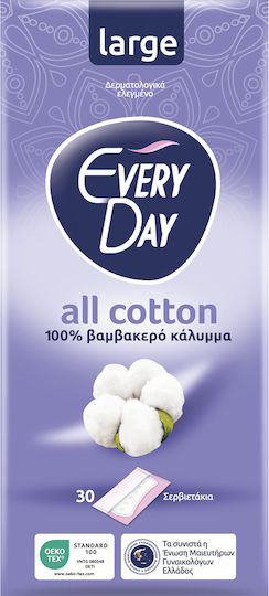 Every Day All Cotton Large Daily Liners 30pcs