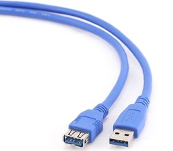 Cablexpert USB 3.0 Kabel USB-A-Stecker - USB-A-Buchse Blau 1.8m CCP-USB3-AMAF-6