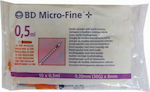 BD Micro-Fine+ Insulin Syringes 30G x 8mm 0.5ml 10pcs